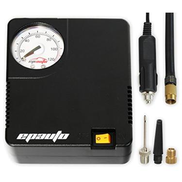 Imagem de EPAUTO Bomba de compressor de ar portátil automática de 12 V DC/inflador de pneu para Sedan SUV compacto/médio