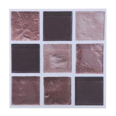 Imagem de Adesivos de azulejos de parede de mosaico,18 pe?as DIY autoadesivo azulejo imperme¨¢vel papel de parede pegajoso, azulejos de banheiro de cozinha decalques de arte de parede decora??o de casa(Sty