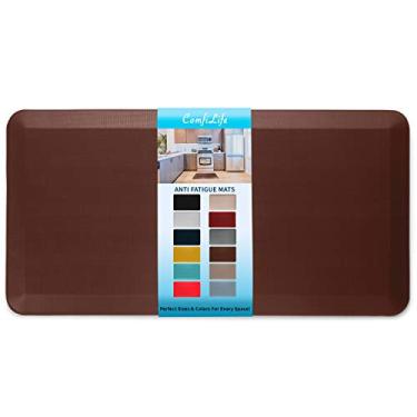 Imagem de Tapete de cozinha ComfiLife antifadiga, 1,9 cm esp., tapete de mesa para piso, ficar em pé, cozinha, conforto em casa e escritório, durável, resistente manchas, base antiderrapante (50 cm x 99 cm