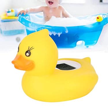 Imagem de Brinquedo flutuante term?metro para banho de beb¨º,term?metro flutuante em forma de pato com aviso de temperatura, ferramenta de medi??o de temperatura da ¨¢gua de banho de beb¨º para piscina digit