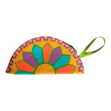 Imagem de Carteira/estojo/clutch/necessaire Wayuu (semicírculo/méia lua) - Artesanato Colombiano - WWS01213