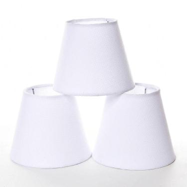 Imagem de Jogo Cúpulas Para Lustre Branco Quarto Bebê Infantil Menina Menino (3 Unid.)