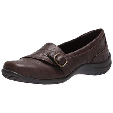 Imagem de Easy Street Sapatilha feminina, Croco marrom, 9.5 Wide
