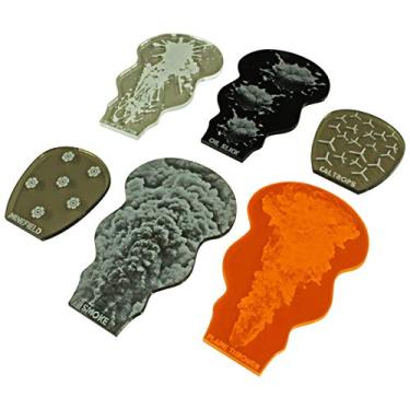 Imagem de Conjunto de modelos de efeitos de armas de jogos LITKO Gaslands Miniatures, multicolorido (6)