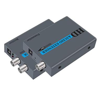 Imagem de 1 par de extensores sobre HDMI Coaxial HD Kit Extensor de transmissão de cabo coaxial para câmeras de segurança coaxial com sinal HDMI loop out coaxial até 500 m