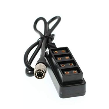 Imagem de DRRI Hirose 4 pinos macho para 4 portas fêmea D-tap Hub cabo de alimentação para câmera Sony F55/FS7