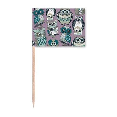 Imagem de Decoração de festa com estampa de flor e coruja, decoração de festa