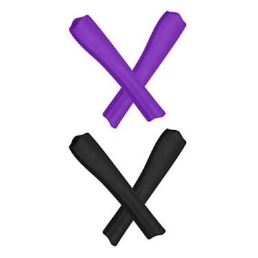 Imagem de Mryok Orelhas de substituição para óculos de sol Oakley Pit Bull OO9127 / Pit Bull Asian Fit OO9161 – Opções, Roxo e preto, One Size