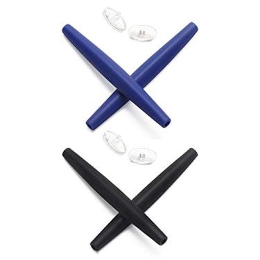 Imagem de Mryok 2 pares de meias de substituição para óculos Oakley Crosshair 1.0 – azul e preto