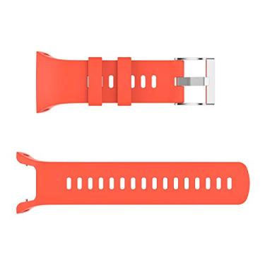 Imagem de Pulseira de silicone de 22 mm, acessórios de substituição para Suunto para pulso Spartan Trainer HR, Vermelho, Pulseira