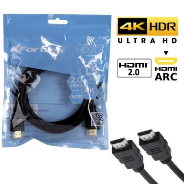 Imagem de Cabo hdmi versão 2.0 4K ultra HD arc 1,5 metros - fortrek HDU202