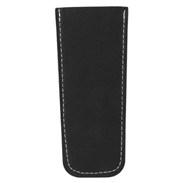 Imagem de Capa de alça de panela, couro PU para evitar acessórios de cozinha de cozinha de suporte de panela quente adequados para frigideira wok de ferro fundido (preto)