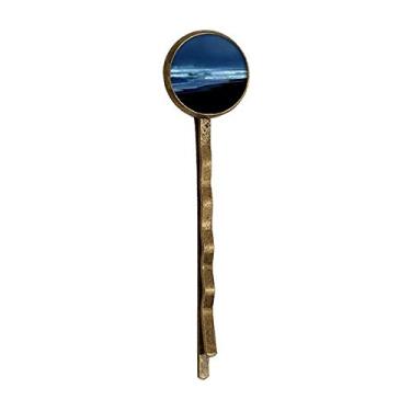 Imagem de Ocean Sky Water Beach Science Nature Picture Retro Metal Hair Bobby Pin Headwear