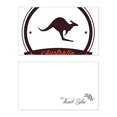 Imagem de Ilustração Emblema Canguru Sabor Austrália, Cartão de agradecimento, Papel de aniversário, Saudações de casamento