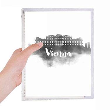 Imagem de Caderno urbano de Viena, Áustria, com tinta de marco de cidade, folhas soltas, diário recarregável, papelaria