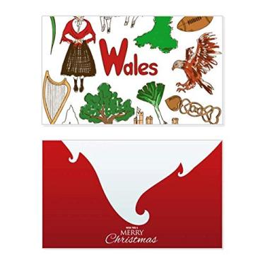 Imagem de Wales Landscap Bandeira Nacional do Reino Unido Feriado Feliz Natal Cartão de Parabéns Mensagem de Natal