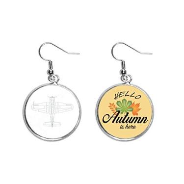Imagem de Brinco de folha de outono com pingente de orelha e equipamento de aeronaves