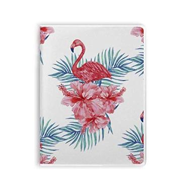 Imagem de Caderno de folhas de flamingo, caderno, capa de chiclete, capa macia