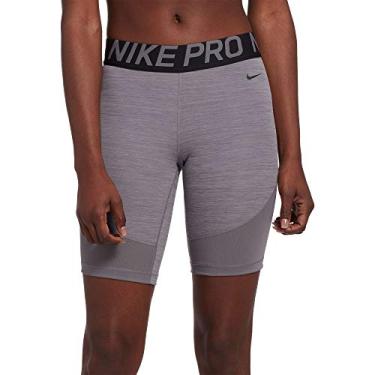Imagem de Short de treino feminino Nike Pro 8", Gunsmoke(ar6709-058)/Heather, X-Small