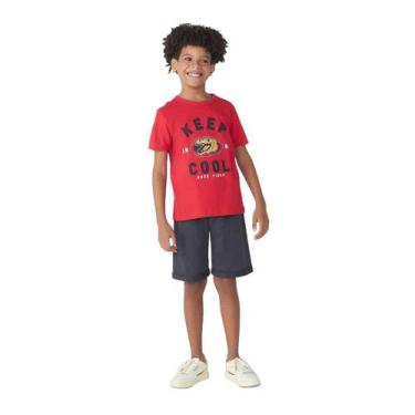 Imagem de Conjunto Menino Hering Kids Camiseta E Bermuda 5Aq2 Vermelho