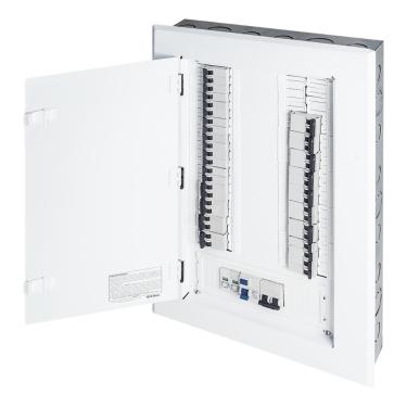 Imagem de Quadro bifásico 44 disjuntores din 100a embutir+geral+10mod