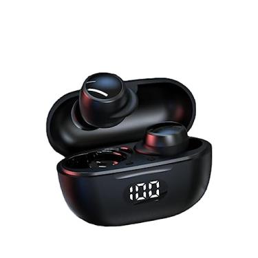 Imagem de Novo Fone de Ouvido Bluetooth sem Fio dos Grãos Mini com Cancelamento de Ruído ENC e Display Numérico (black)