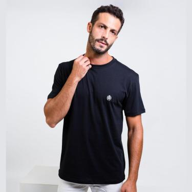 Imagem de Camiseta Básica Pima Preta/Prata-Masculino