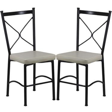 Imagem de Kit 2 Cadeiras Buffet em Alumínio para Cozinha, Restaurante - Trama