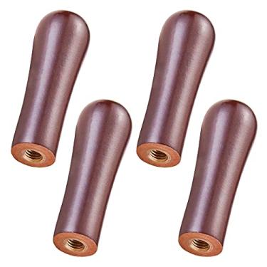 Imagem de LitKiwi 4 peças de cabo de torneira de cerveja, torneira de madeira premium estilo rústico preto clássico, fio de 3/8 pol. - 16 para a maioria das torneiras de cerveja padrão americanas, caseiras, kegerators e barras