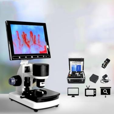 Imagem de Microscópio eletrônico profissional, ampliação de 680X, lente de foco com ângulo de visão móvel, pode ser conectado a computador e telefone, micro observação- 8"