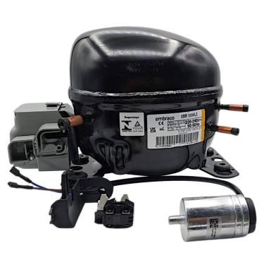 Imagem de Motor Compressor Geladeira Embraco 1/3 R134A Emr100Hlc 220V