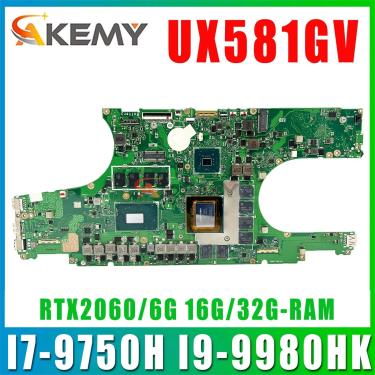 Imagem de Placa-mãe portátil UX581G para ASUS Zenbook Pro Duo UX581 UX581GV I7-9750H RTX2060/6G 16G/32G-RAM