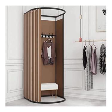 Imagem de Guarda-roupa Vestiário Portátil Provador Móvel Faixa em forma de U Vestiário Temporário Privacidade Tela Divisória Taxa de sombreamento de 90% armário