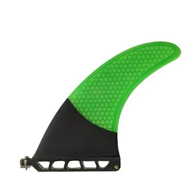 Imagem de UP SURF Aletas Longboard, fibra de vidro + favo de mel + carbono, barbatanas profissionais para prancha de surf (verde, 20 cm)