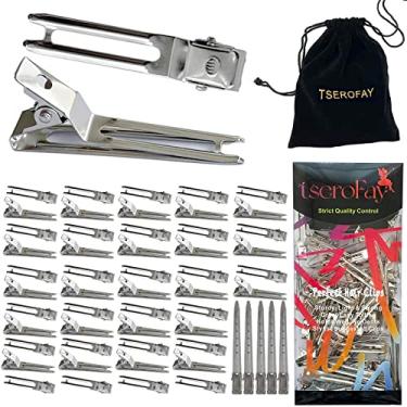 Imagem de 55 peças de grampos de cabelo prateados de metal para mulheres, rolo de cachos de 4,5 cm, grampos de elevação de raiz de pinos duplos para volume de cabelos encaracolados, grampos de localidade para rasgos de retoque, clipes curtos para penteados grossos