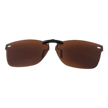 Imagem de Óculos de sol clip-on polarizados para RAY-BAN RB5228 RX5228, Marrom, 53 X 17