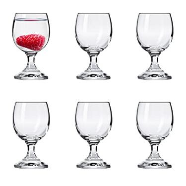 Imagem de Barski Copo de bebida - Copo de shot - Copos com haste - Conjunto de 6 copos - Vidro de cristal - 40 ml - Use para - Licor - Uísque - Vodka - Cordial - Muito durável