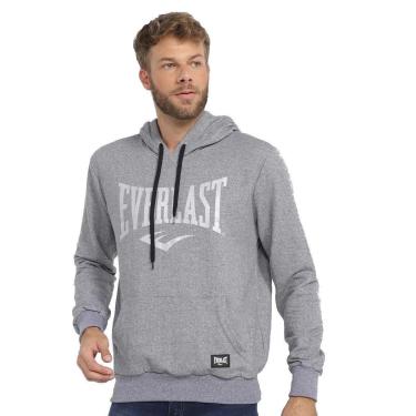 Imagem de Moletom Everlast Canguru com Capuz - Masculino - Cinza-Masculino
