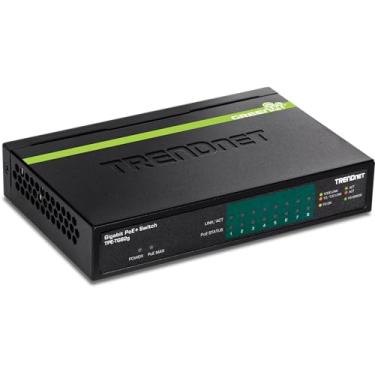 Imagem de TRENDnet 8 portas GREENnet Gigabit PoE + Switch, suporta dispositivos PoE e PoE+, orçamento PoE de 61 W, capacidade de comutação de 16 Gbps, dados e energia via Ethernet para pontos de acesso PoE e câmeras IP, preto, TPE-TG82G