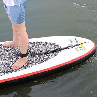 Imagem de VGEBY Surfboard Leash, Surfing Coiled Cord Foot Leash Rope Paddle Board Surf Leash Rowing Supplies