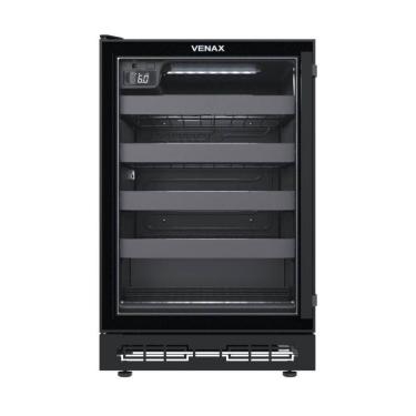 Imagem de Adega Venax Cave In 100 Porta Invertida 82L com Opção de Embutir Preto Fosco 220V
