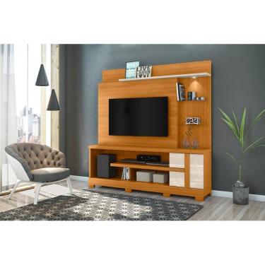 Imagem de Estante Alan para TV de até 55 polegadas COM PÉS - Cinamomo / Off White - Madetec