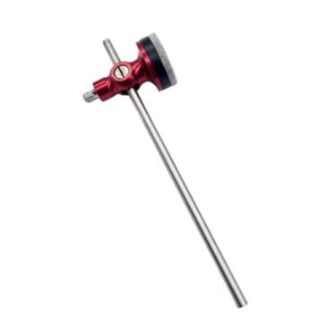 Imagem de Dynwave Martelo de pedal único, cabeça de martelo para bumbo, tambor prático e bastão de martelo, pedal de bateria, batedor para substituição de bateria, Vermelho