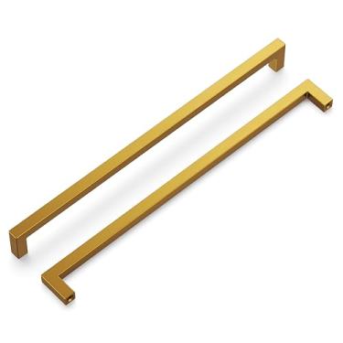 Imagem de Hickory Hardware Puxador da coleção Skylight HH075336-BGB, orifício central de 30 cm, latão dourado escovado
