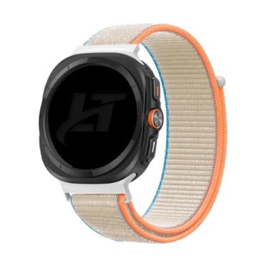 Imagem de Pulseira Nylon Loop LTimports compativel com Galaxy Watch Ultra LTE 47mm Sm-L705 / Sm-L705F (LT-Tangerina)