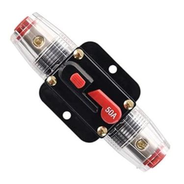 Imagem de ANJOSHI Porta-fusíveis 50amp 20-300A Disjuntor em linha para áudio de carro e Amps Proteção contra sobrecarga Reset Fusível Inversor 12V-24V DC Substituir Fusíveis