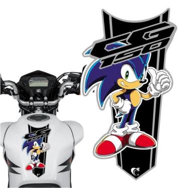 Imagem de Adesivo Faixa Gravata sem resina Moto CG 150/160 Sonic Preto - Teu Ade