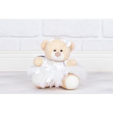 Imagem de URSO DE PELUCIA BAILARINA - TEDDE 12 CM (CETIM BRANCO)