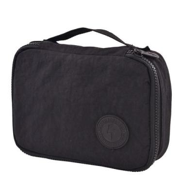 Imagem de Estojo Multiuso All Black de Nylon 21x15x6CM - Win Paper