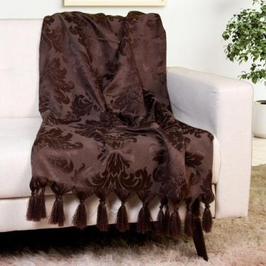 Imagem de Xale Para Sofá Jacquard Gigante 1,80x2,80  - Decorame, marrom